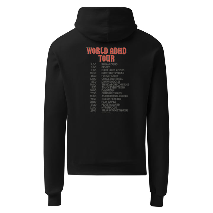 Soft Outside, Fire Inside ADHD Hoodie in black – back view