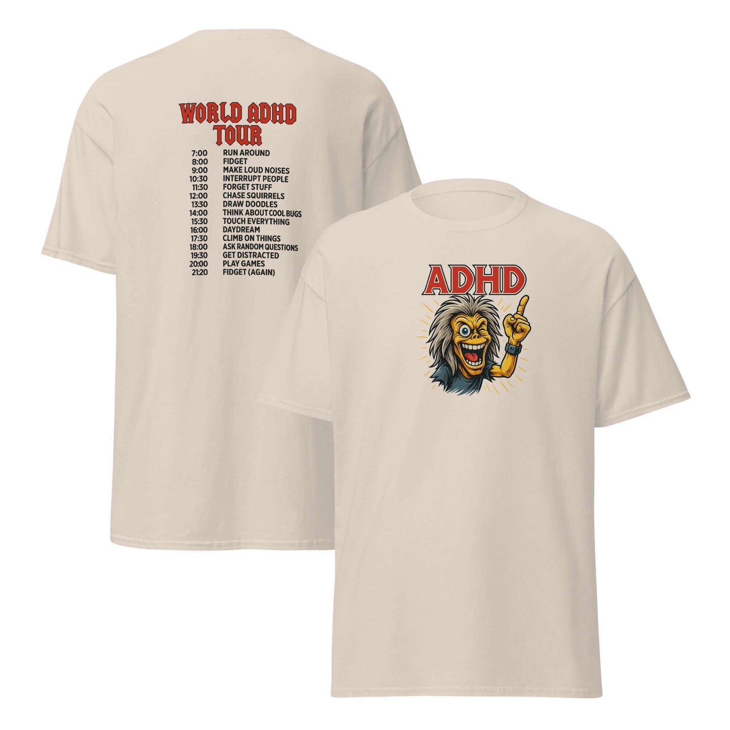 Unisex classic tee (ADHD ON TOUR)-NeuroGlow by NAS-Natural-S-NeuroGlow by NAS