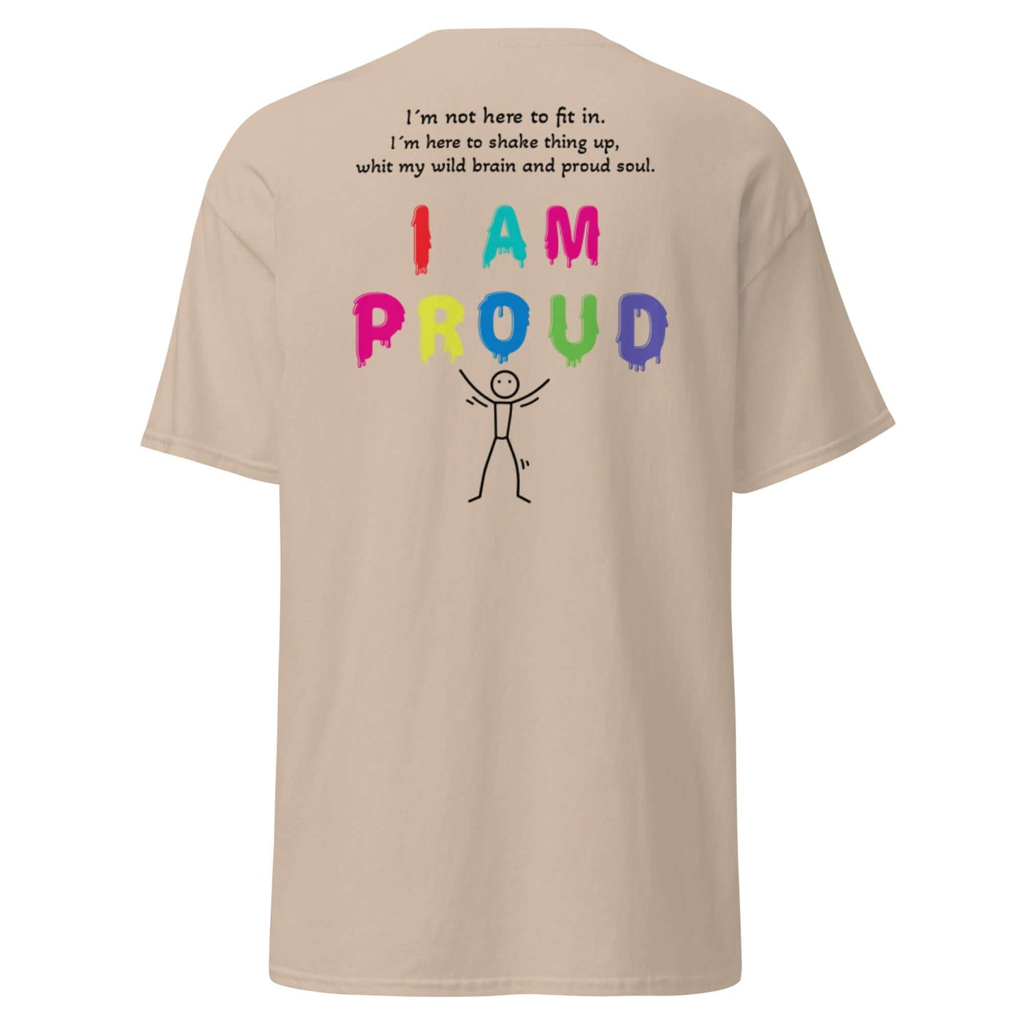 Unisex classic tee (Back Print)-NeuroGlow-Sand-S-NeuroGlow by NAS