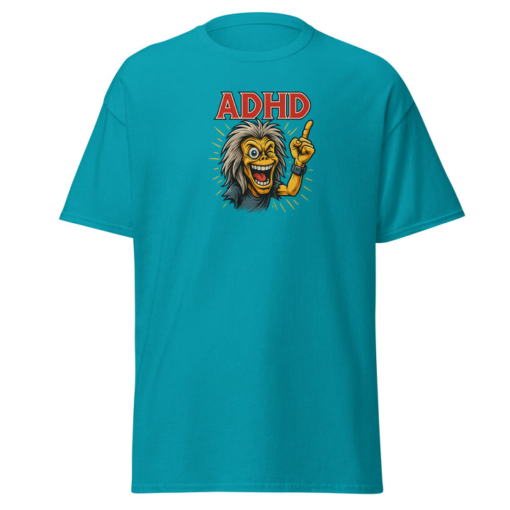 NeuroGlow Classic ADHD Tee in tropical blue – front view